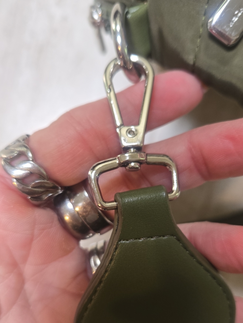 Marc New York Army Green Puffer Crossbody Bag - Picture 4 of 11